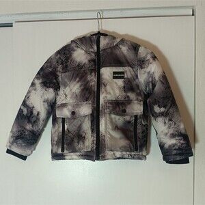 Calvin Klein Jeans Boys Glacial Camo Puffer Jacket S 5/6 Gorpcore Streetwear New